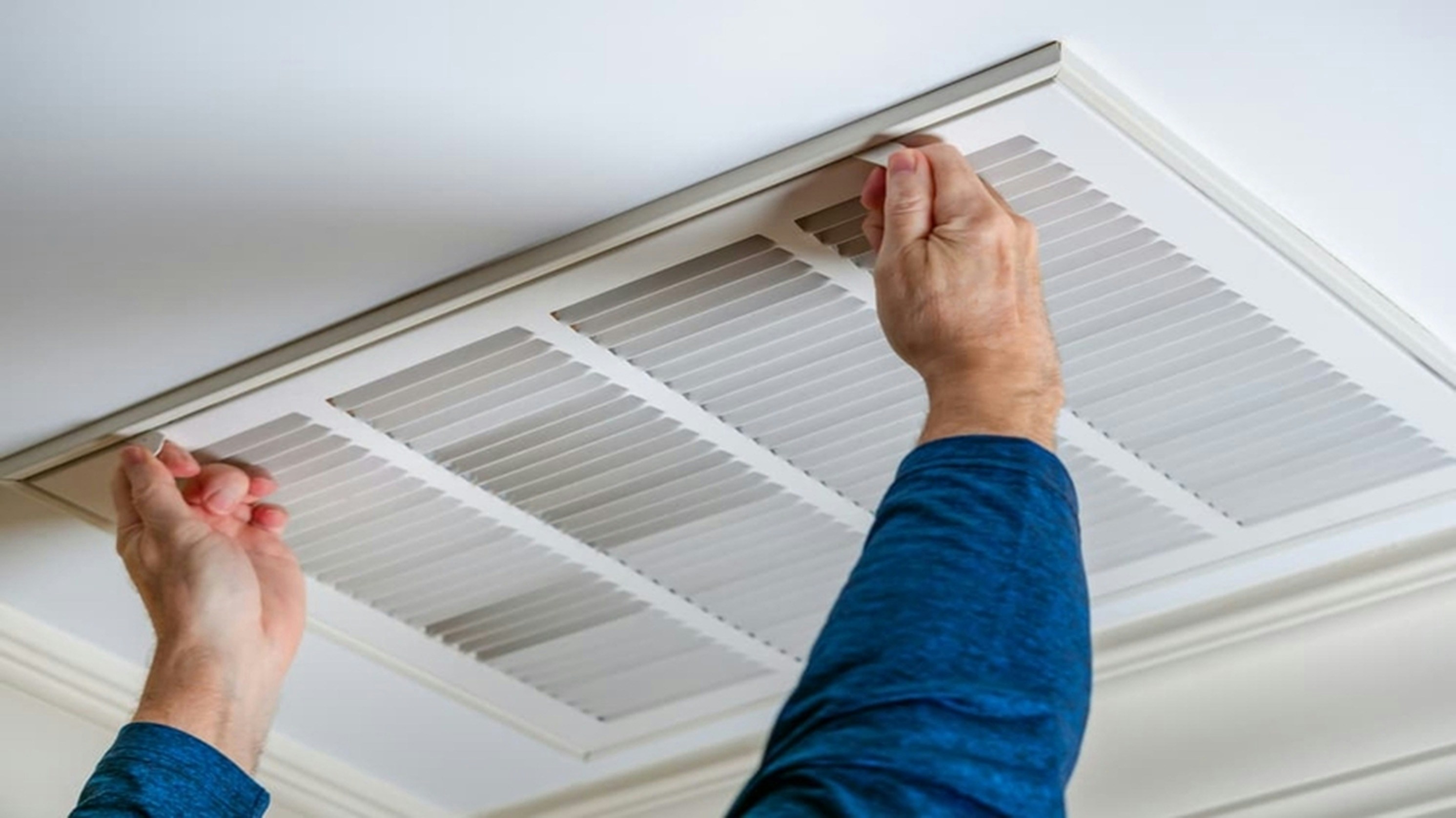 HVAC air filter replacement in a San Antonio home